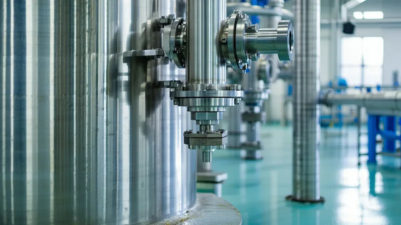 Multiple feed pump setups connected to bioreactor with tubing and control lines