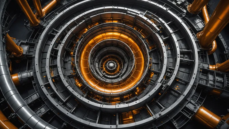 Abstract industrial fermentation environment visualization