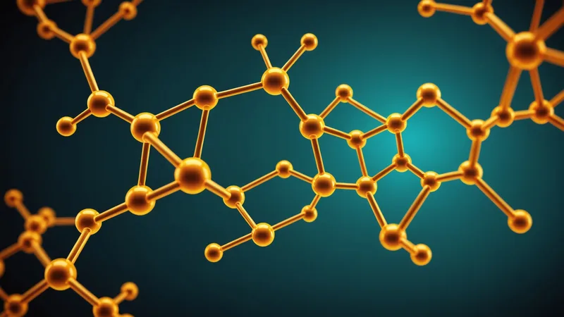 Abstract heat visualization over protein structure representing thermostability